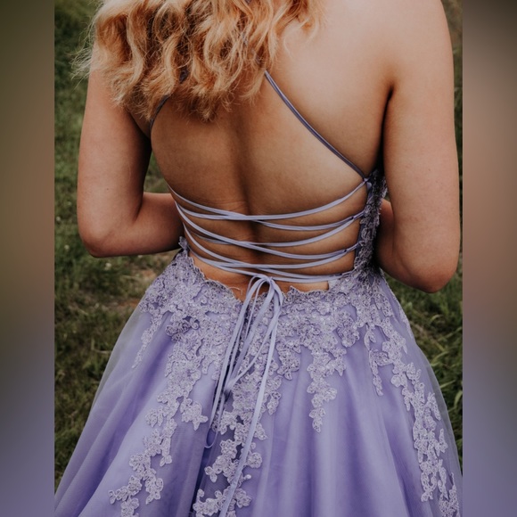 Custom Made Lilac Prom/Grad Dress - Picture 3 of 4
